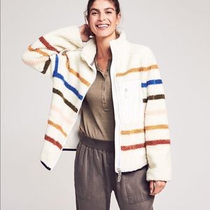 Faherty polar fleece jacket in polar rainbow